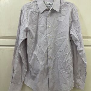 Calvin Klein White Dress Shirt Classic Style